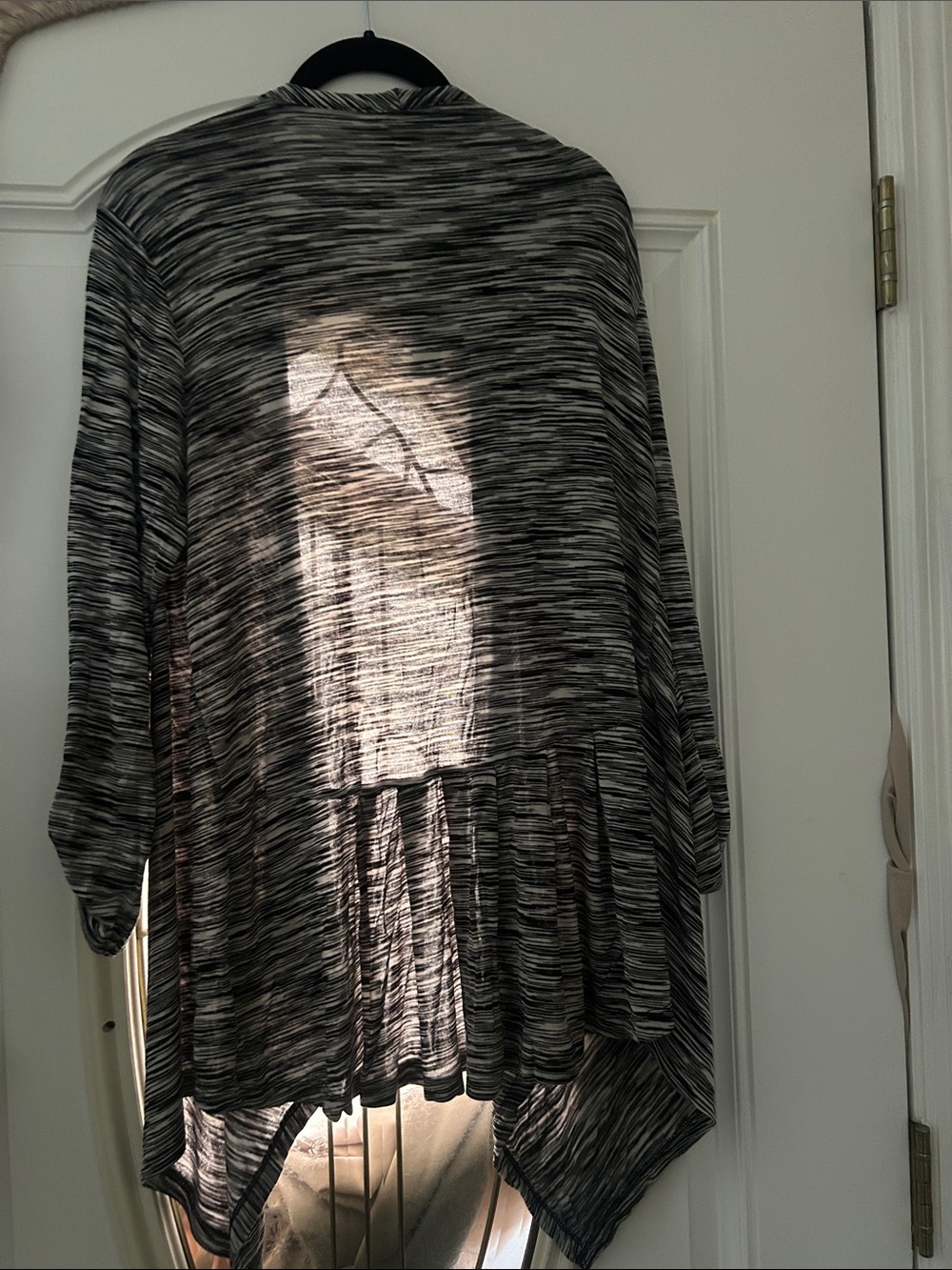 august silk Black & White Space-Dye Open Cardigan - Picture 5 of 5